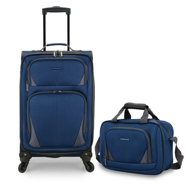 US Traveler Forza 2pc Softside Luggage Spinner Wheels 