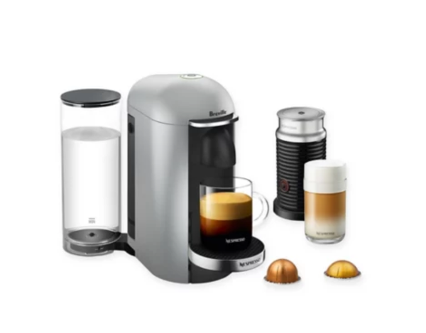Nespresso® by Breville® VertuoPlus Deluxe Coffee and Espresso Maker Bundle with Aeroccino