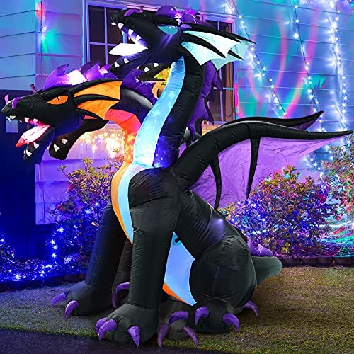 17. Kalolary 2-Headed Dragon Halloween Inflatable