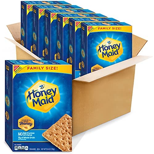 Honey Maid Honey Graham Crackers, Family Size, 6 - 25.6 oz Boxes