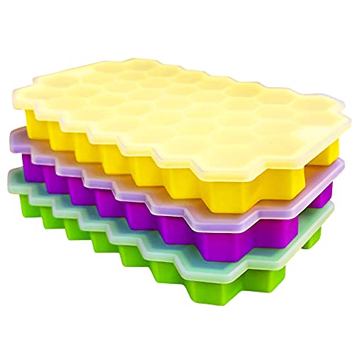 Ice Cube Trays with Lids 3 Pack