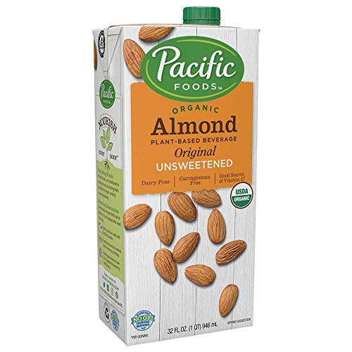 Organic Almond Non-Dairy Beverage, Unsweetened Original, 32-Ounce (Pack of 12)