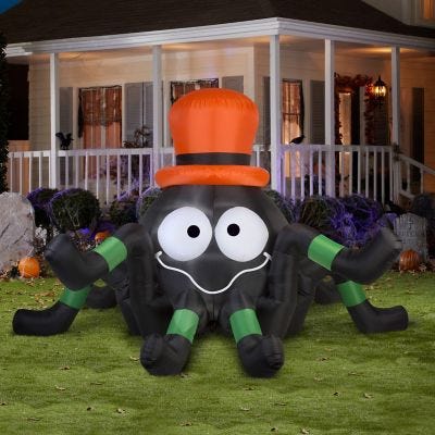 Gemmy Animated Airblown Spider 6 ft Tall