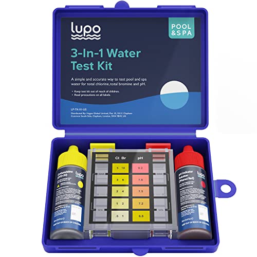 Lupo 3 in 1 Water Test Kit for Swimming Pools and Spas 