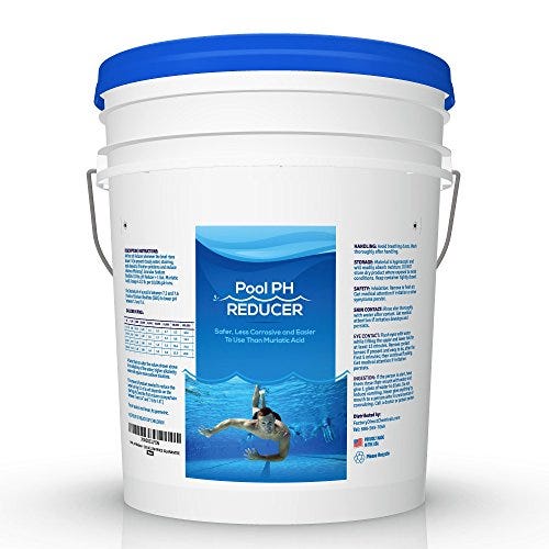 pH reducer for swimming pools and hot tubs