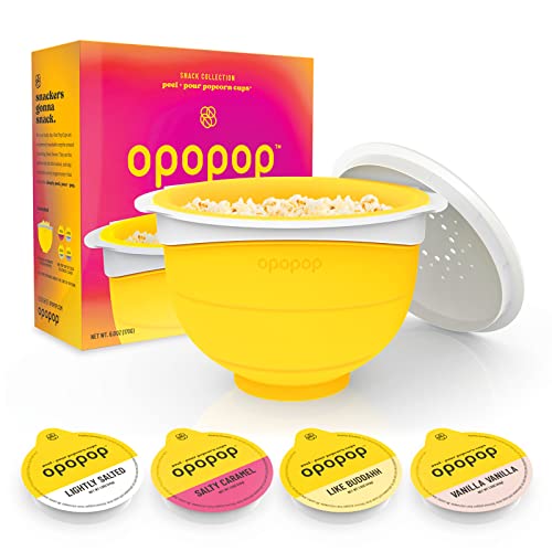 Opopop Microwave Popcorn - Variety 4-Pack Gourmet Popcorn Kit, 
