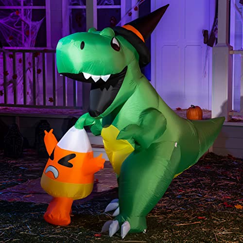4. Joiedomi Dinosaur Catching Candy Corn Inflatable