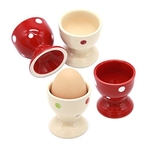 8 x Egg Cup Set Breakfast Boiled Eggs Novelty egg holder Kitchen Home Food  New