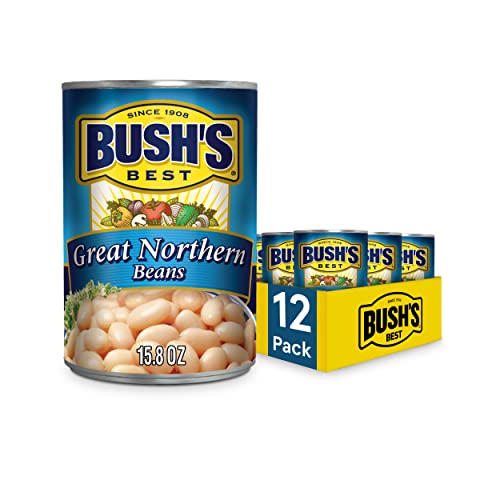 BUSH'S BEST Canned Great Northern Beans (Pack of 12)