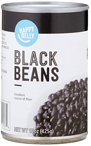Amazon Brand - Happy Belly Black Beans, 15 Ounce