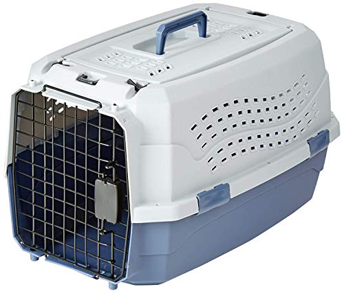 Amazon Basics 2-Door Top-Load 23-Inch Hard Shell Dog and Cat Kennel Travel Bag