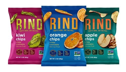 RIND Snacks Unsweetened Dried Fruit Chips Variety Pack