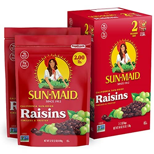 Sun-Maid California Raisins | 32 Ounce Bags | Pack of 2