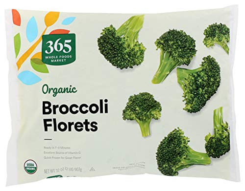 365 by Whole Foods Market, Frozen Organic Vegetables, Broccoli Florets, 32 Ounce