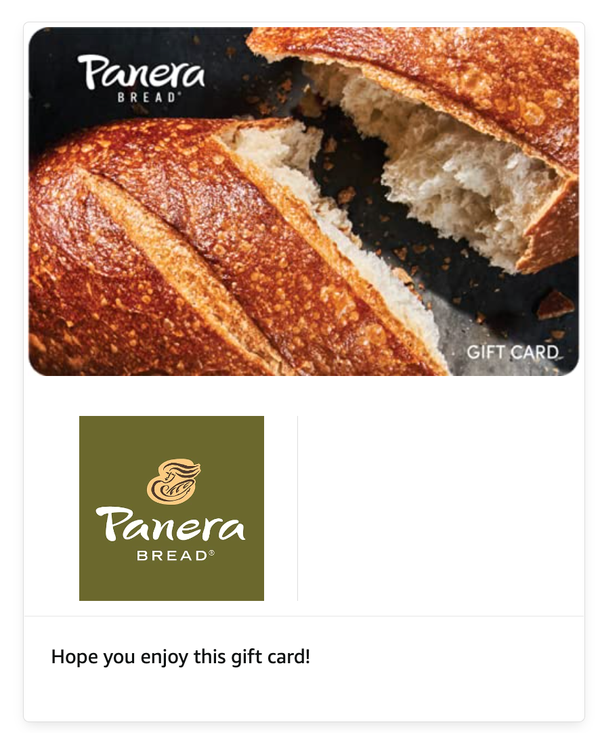 Panera Bread Gift Cards - Email Delivery
