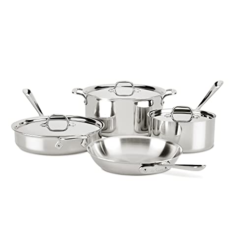 All-Clad D3 Stainless Steel Dishwasher Safe Induction Compatible Cookware Set