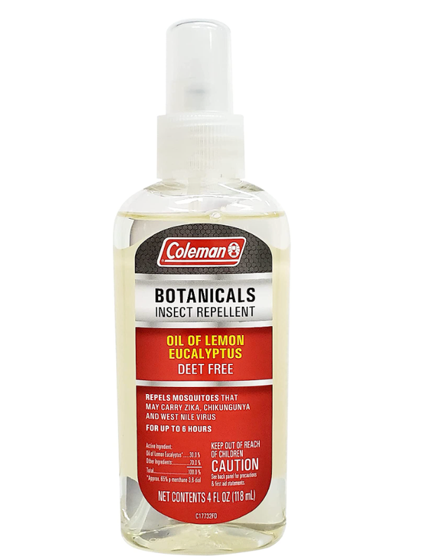 Coleman DEET Free Naturally Based Lemon Eucalyptus Bug Repellent Spray - 4 oz Continuous Spray