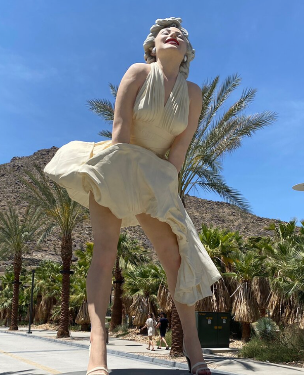 The 26-foot-tall Marilyn Monroe