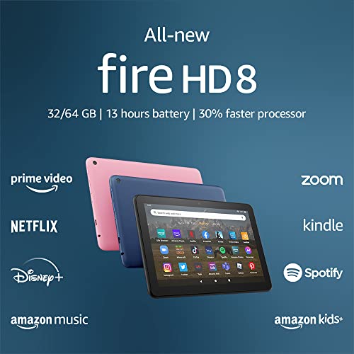All-new Amazon Fire HD 8 tablet, 8” HD Display, 32 GB