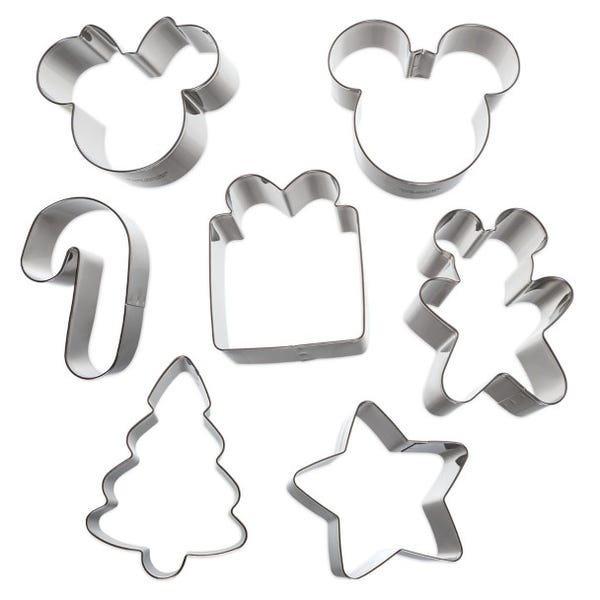 Mickey and Minnie Mouse Christmas Cookie Cutter Set