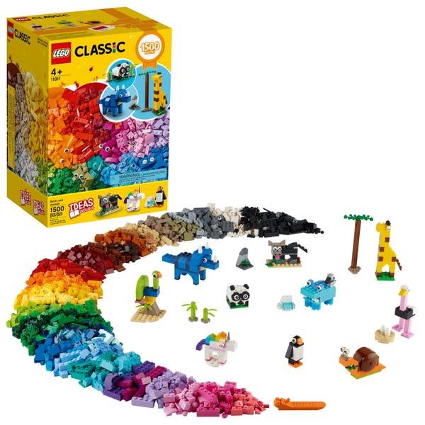 LEGO Classic Bricks and Animals 11011 Creative Toy That Builds into 10 Amazing Animal Figures