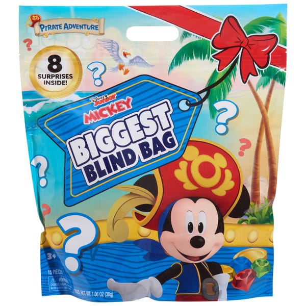 Disney Junior Mickey Mouse Pirate Adventure Biggest Blind Bag, Kids Toys for Ages 3 up