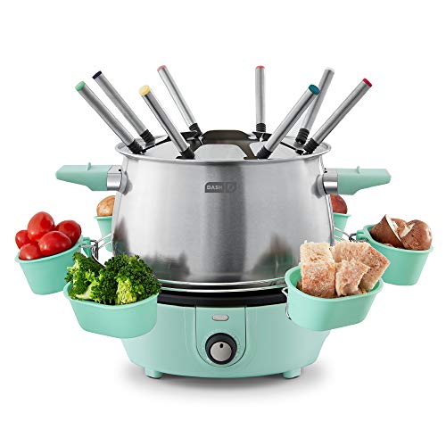 Dash Deluxe Stainless Steel Fondue Maker with Temperature Control