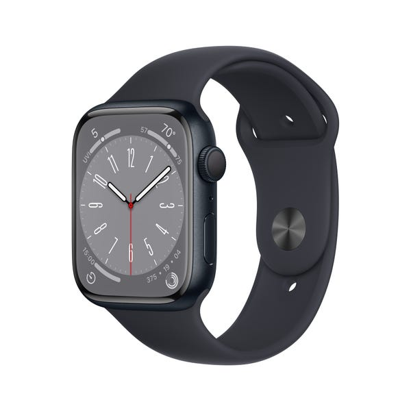 Apple Watch Series 8 GPS 45mm Midnight Aluminum Case with Midnight Sport Band