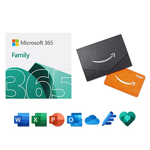 Microsoft 365 Family + $50 Amazon Gift Card