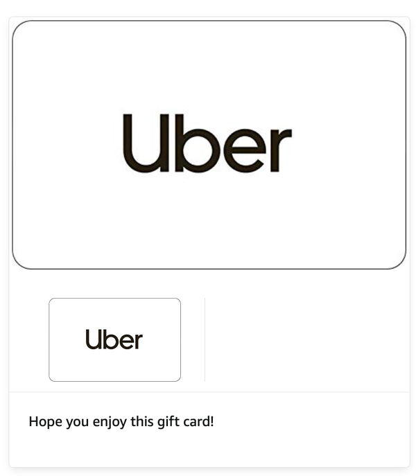 $50 Uber e-Gift Card