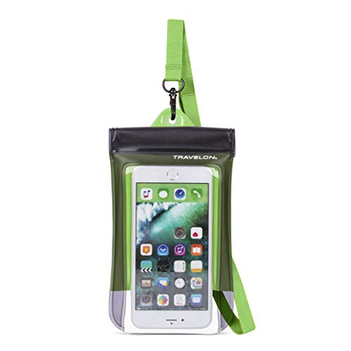 Travelon Floating Waterproof Smart Phone/Digital Camera Pouch, Green