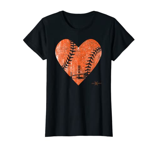 Vintage San Francisco Baseball Heart T-Shirt