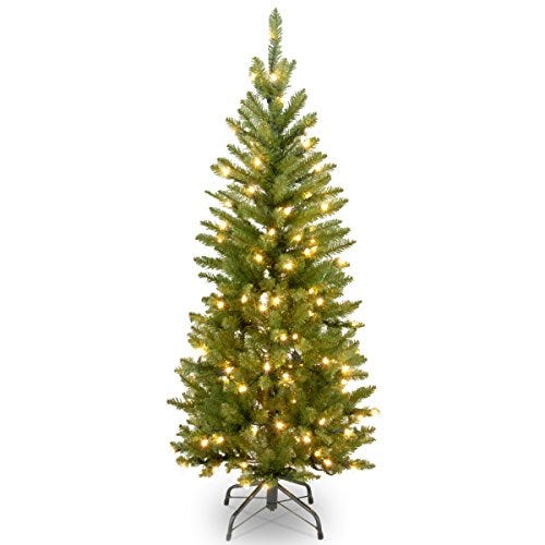 National Tree Company Artificial Pre-Lit Slim Christmas Tree 4.5 Feet