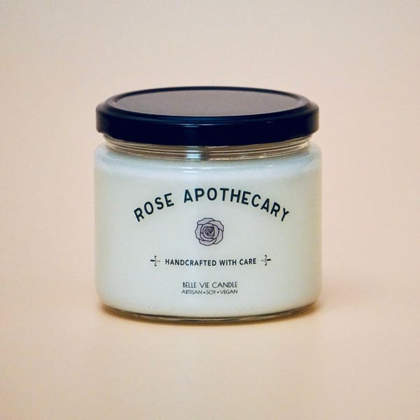 Rose Apothecary Candle Schitt Gift Handcrafted Soy Candles | Etsy