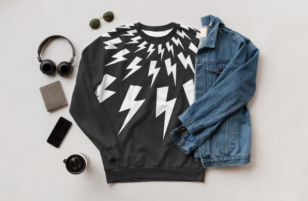 David Rose Lightning Bolt Sweater | David Rose Sweatshirt | Lightning Bolt Sweatshirt