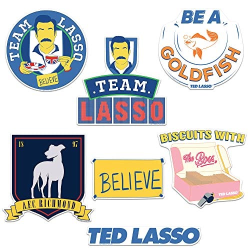 TED Lasso Large Sticker Pack Die Cut Vinyl Large Deluxe Stickers Variety Pack 