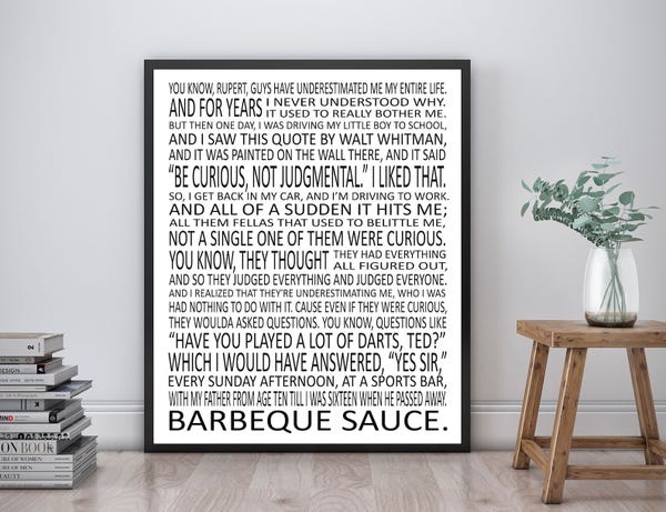 Be Curious, Not Judgemental - Quote Poster | Unframed