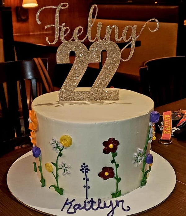 Feeling 22 cake topper