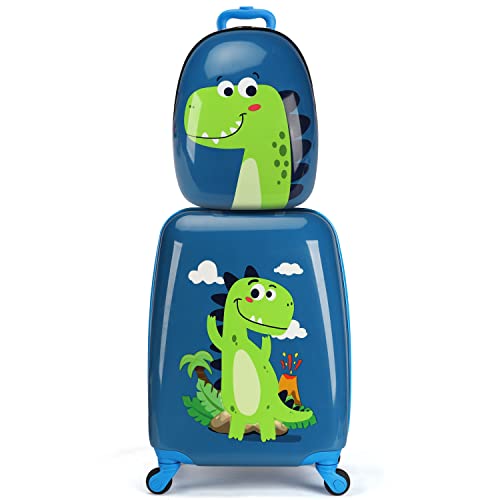 18” Dinosaur Kids Suitcase With 14” Backpack