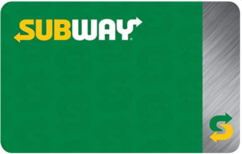 Subway xbox gift store card