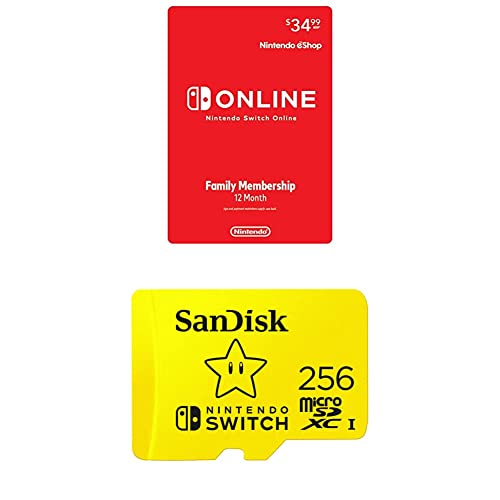 Nintendo Switch Family Membership & SanDisk 256GB microSDXC-Card