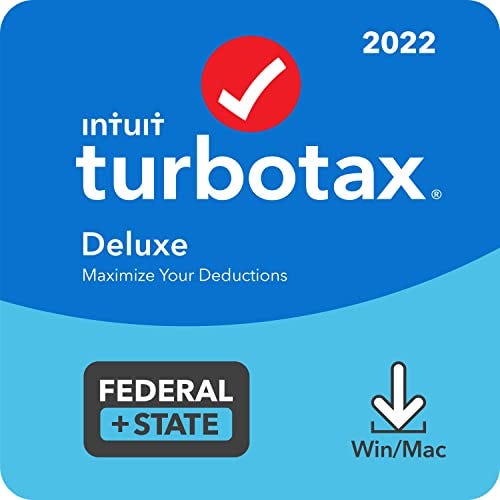 TurboTax Deluxe 2022 Tax Software, Federal and State Tax Return [PC/MAC Download]