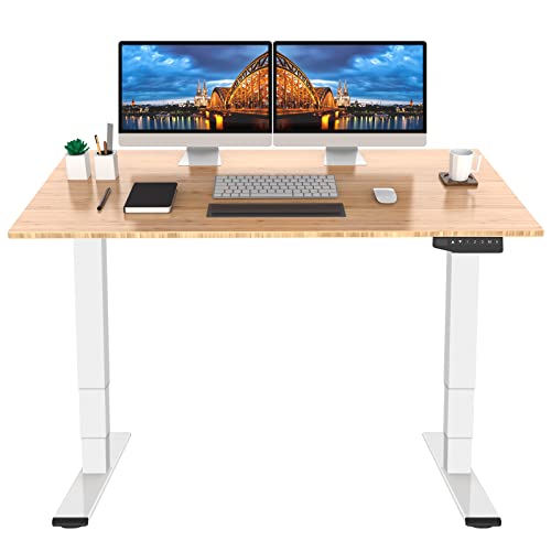 FLEXISPOT Bamboo 3 Stages Dual Motor Electric Standing Desk 