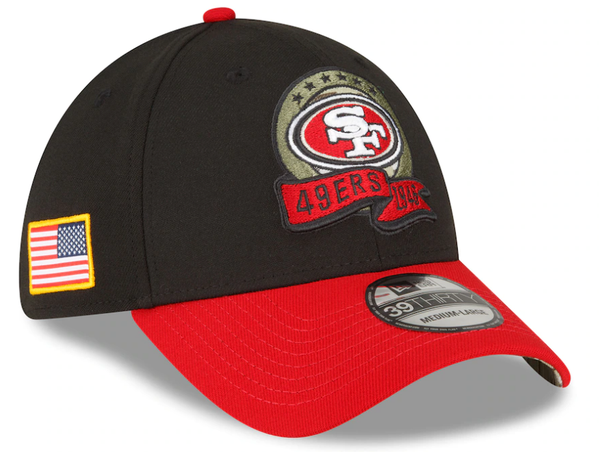 San Francisco 49ers New Era 2022 Sideline 39THIRTY 2-Tone Flex Hat -  Cream/Scarlet