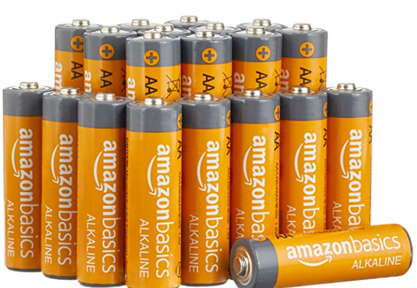 Amazon Basics 20-Pack AA Alkaline High-Performance Batteries