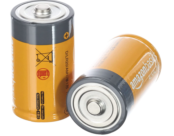 Amazon Basics 12-Pack D Cell Alkaline All-Purpose Batteries