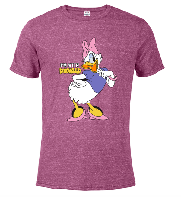 Daisy Duck Valentine's Day Short Sleeve Blended T-Shirt for Adults