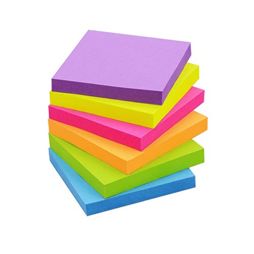 Sticky Notes 3x3 inch Bright Colors Self-Stick Pads