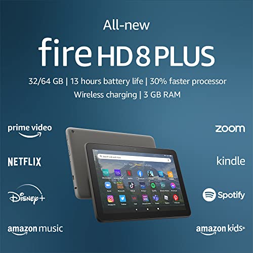All-new Amazon Fire HD 8 Plus tablet, 8” HD Display, 32 GB