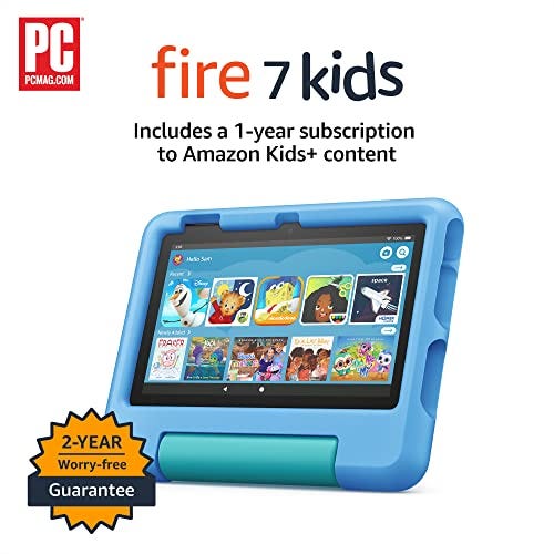 Amazon Fire 7 Kids tablet, 7" display, ages 3-7
